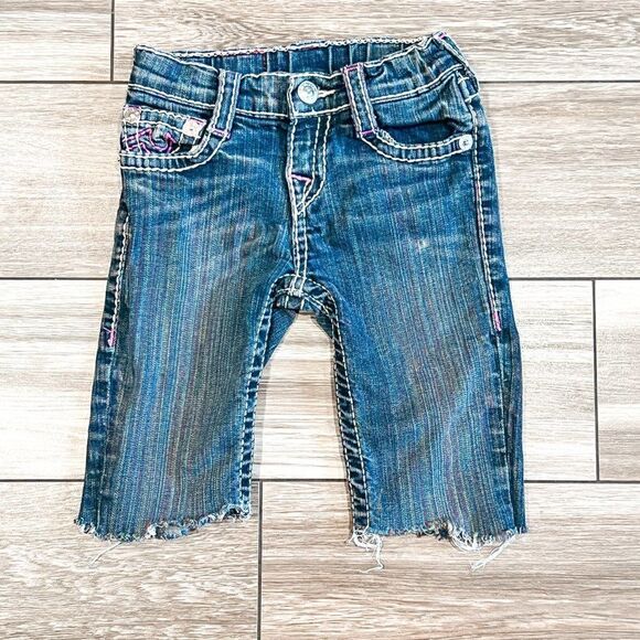True Religion Girls Jean Shorts, Size 5 - Picture 1 of 4